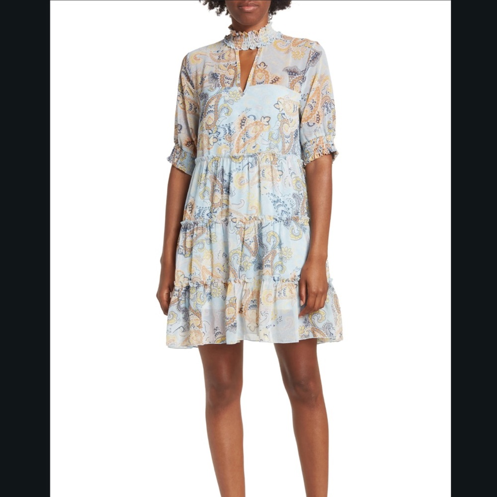 Love by Design Marion Smock Neck Babydoll Dress NWT Large